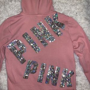 victoria’s secret PINK bling zip up